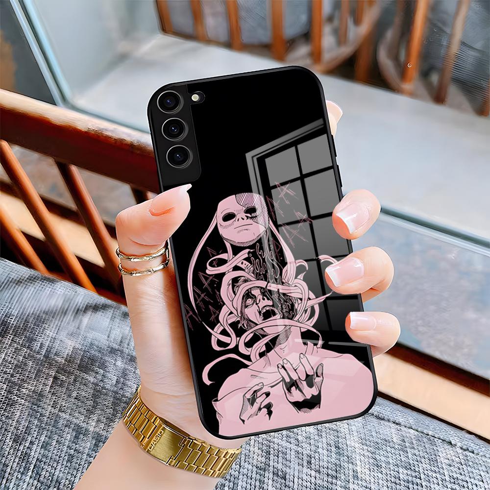 

Чехол для телефона S-Sally Face для Samsung A25 A13 A33 5G A54 A36 A35 A56 A52 A14 Ударопрочная стеклянная крышка Samsung A32 5G