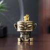 Sanxingdui Alloy Incense Burner: Goose Pear Tent Design for Tea Ceremony & Indoor Zen Decor