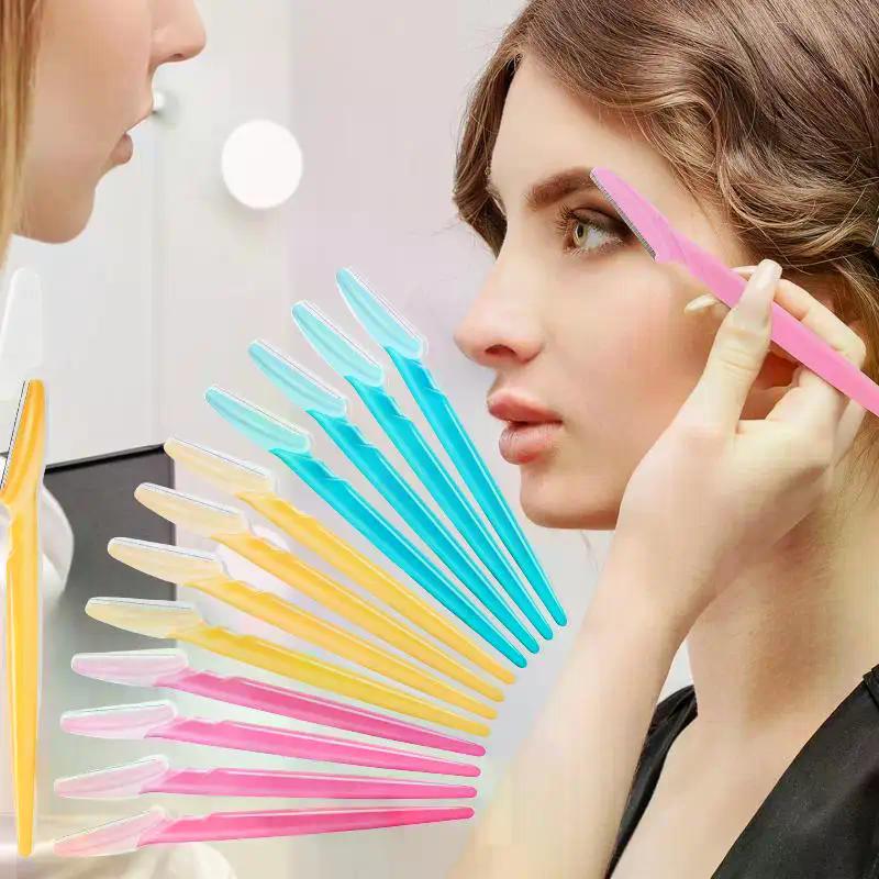 40 Stück Augenbrauenrasierer mit Behälter Gesicht Augenbrauen Trimmer im Etui Haarentfernung Rasierer Sichere Klingen Trimmwerkzeuge