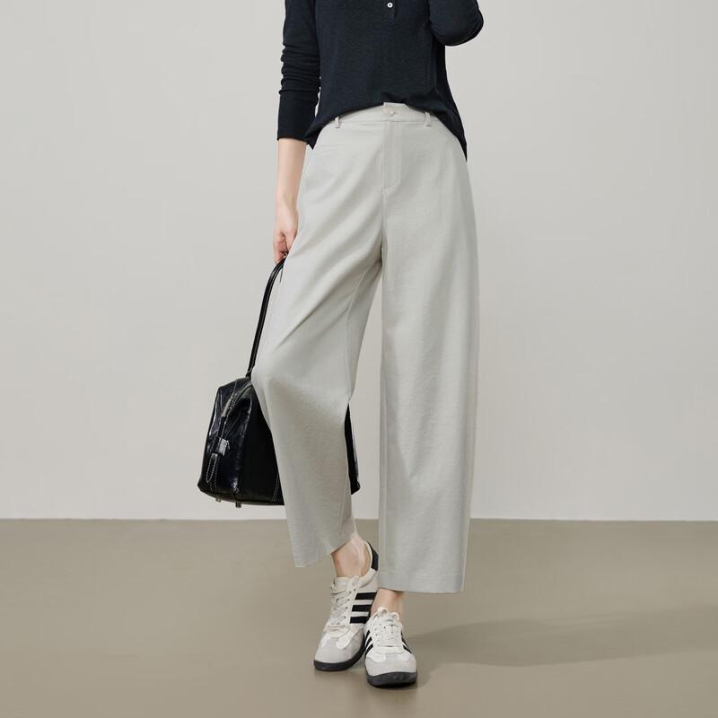 ESE-Y Women's High-Waist Tapered Cropped Harem Pants