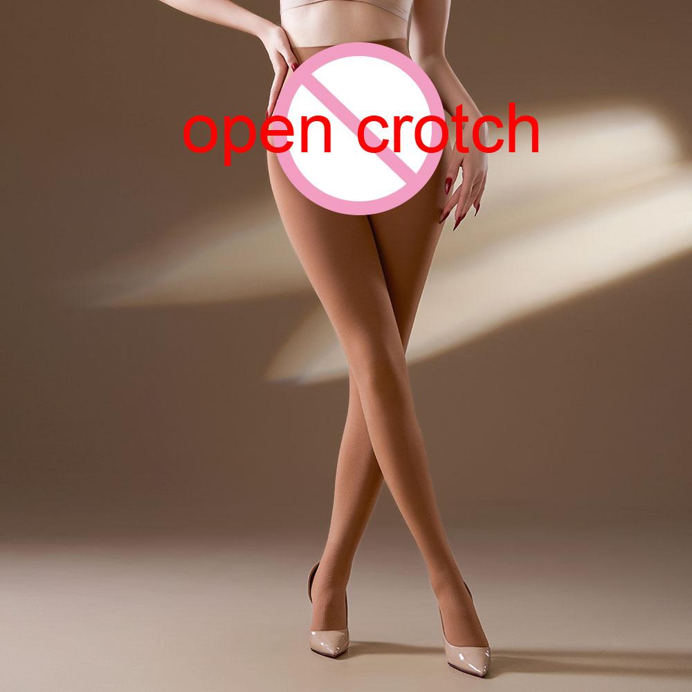 110G High Waist Push Up Hip Velvet Spring Autumn Pantyhose Close Open Crotch Leggings Tights Collant Strumpfhose Stockings Pants