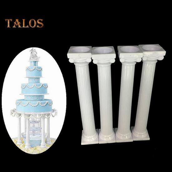 4Pcs/Set Cake Pillars Food Grade Easy Clean Columnar Modern Decorative Birthday Cake Fondant Support Pillar Kitchen Accessories