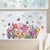 Various Styles of Colorful Butterfly and Floral Static Cling Window Stickers Double-Sided Visible Decorative Window Removable