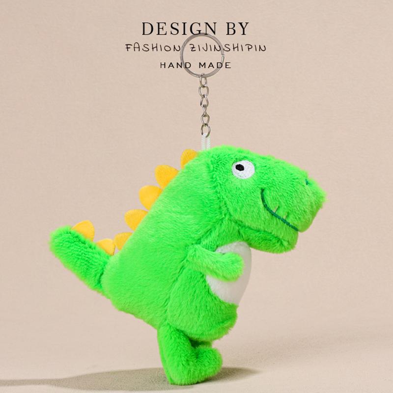 Cartoon Cute Happy Little Dinosaur Plush Doll Keychain Pendant Creative Ins Fun Dinosaur Plush Backpack Pendant Birthday Gift