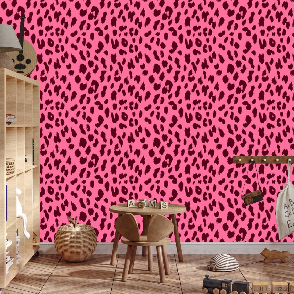 Pink Skin Wallpaper, Powder Pink and Burgundy 50x1000