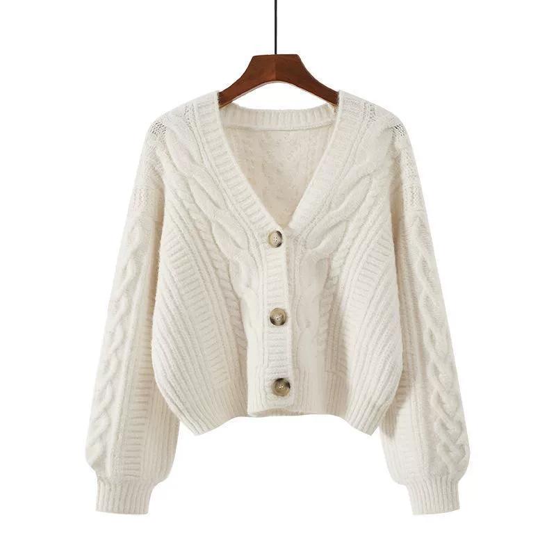 Autumn Winter Fashion Cardigan Sweater Women Knitted Coats Female Solid Long Sleeve Casual Knit Jacket Cardigans Tops Knitwear