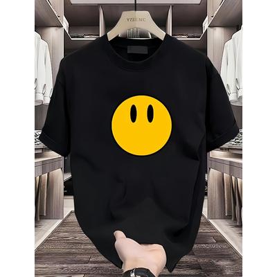 Europäische Größen Trendige Marke Gedrucktes Kurzarm-T-Shirt für Herren im Sommer Neu Locker Große Größe Lässiges Vielseitiges Oberteil für Herren