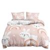 Bed Three-Piece Bunny Cartoon Illustration Quilt Cover 3D Digital Printing Kit
