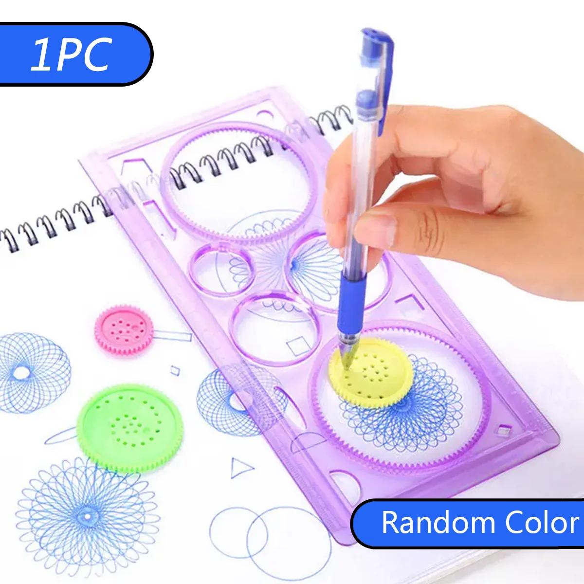 Multi-functional Painting Spirograph Set Geometric Ruler Drafting Tools for School Art Drawing Learning Puzzle Kit