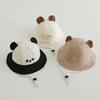 New Panama Summer Baby Bucket Hat for Boys Girls Cotton Cute Bear Toddler Sun Cap Children Beach Sun Hat Kids UV Protection Cap