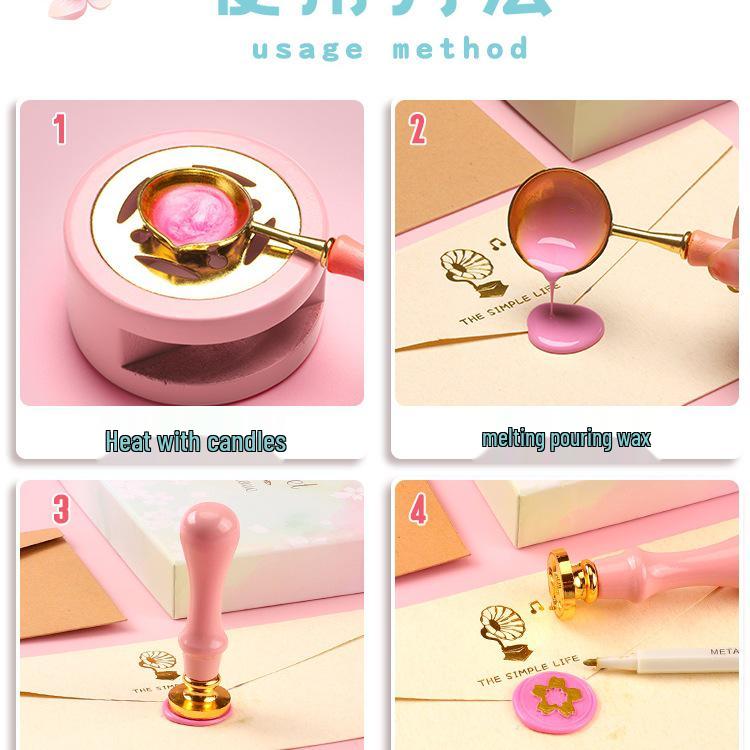 Universal Wax Seal Stamp Head Toy with Guka Cream Glue and Beads for Envelopes