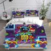 Geometry Dash Beding Sets Warm Comforter Quilt Bed Cover Soft Duvet Cover Pilow Case Sets Children Kids Adult People Sized Dimensions