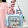Transparent Badge Display Tote Bag Preppy Style Candy Colour Cute Crossbody Bag Anime Expo Women Doll Itabag Shoulder Bag