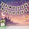 Holz Ramadan Banner Dekoratives Festival Zugfahne Ausgeschnitten Eid Hängende Ornamente Kamin