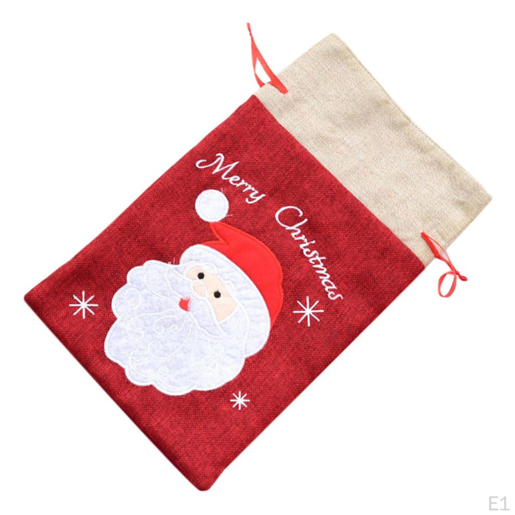 Big /Small Red Cloth Santa /Snowman Christmas Drawstring