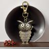 Flip Style Retro Aristocratic Owl Keychain Watch Hanging Watch Quartz Watch Watch Men's and Women's Backpack Keychain