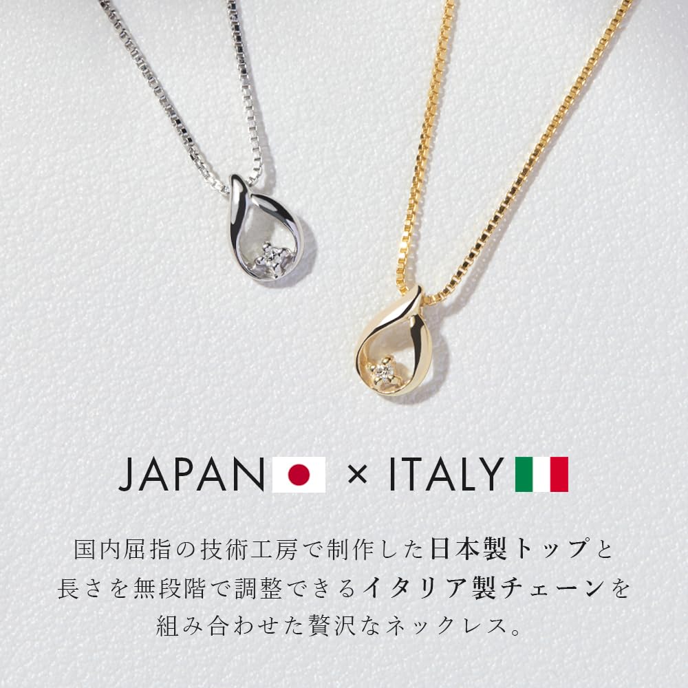 Matthewmark Baby Diamond for Birthday 18K or 925 Sterling Made In Necklace, Teardrop, Women, Gift, Popular, Gold, Gold, Platinum, Silver, Italy,
