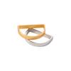 12 Pcs Metal Stainless Steel Napkin Rings D-shaped Matte Gold Napkin Ring Holders Modern Minimalist Buckles Metallic Adornment