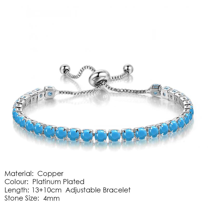 ZHOUYANG Tennis Bracelet For Women Luxury Handy Adjustable 4 Claws Mosaic 4mm Zirconia Rose Gold Color Fashion Jewelry Gift H133