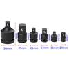 Pneumatic Socket to Square Conversion Joint Set: 1/4", 3/8", 1/2", 3/4", 1" - Black Phosphate Finish.