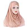 Muslim Women Long Scarf Pull On Ready Wear Instant Hijab Chemo Cap One Piece Amira Head Wrap Turban Femme Shawl Bandanas Scarves