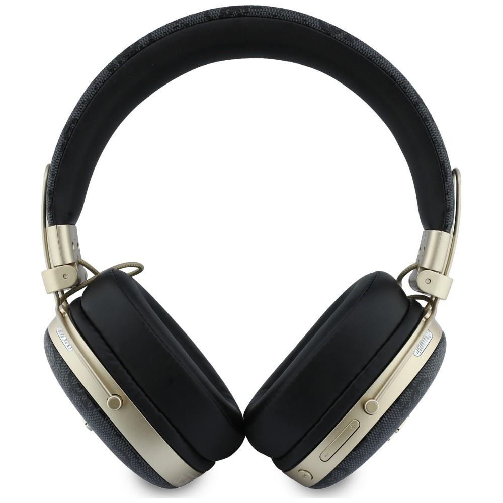 Cuffie Over-Ear Guess Bluetooth ENC Metalliche Logo Script 4G Nere