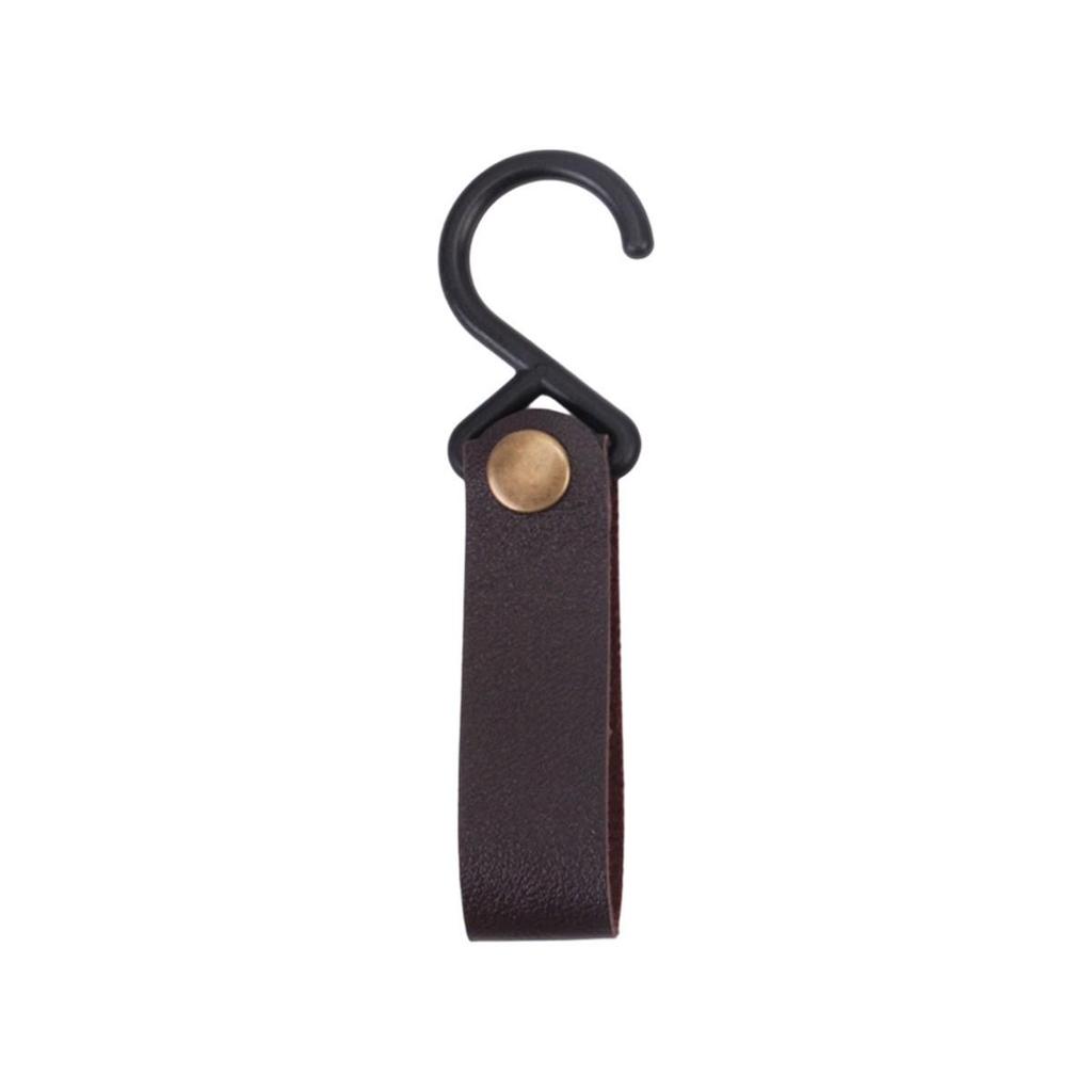 Portable Outdoor Storage Rack with Leather Hooks and Detachable Buckles