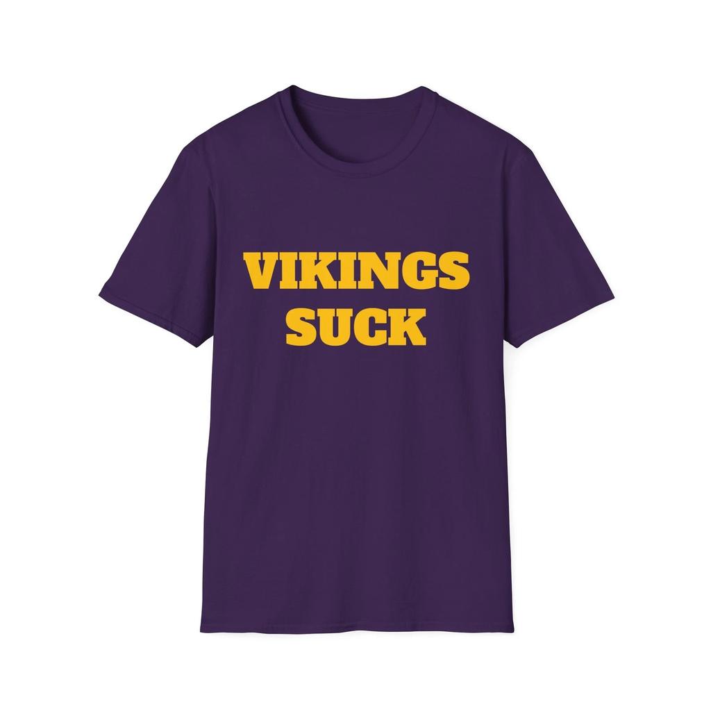 Vikings Suck Football Softstyle T-Shirt - Great Gift, Apparel For NFL Fans