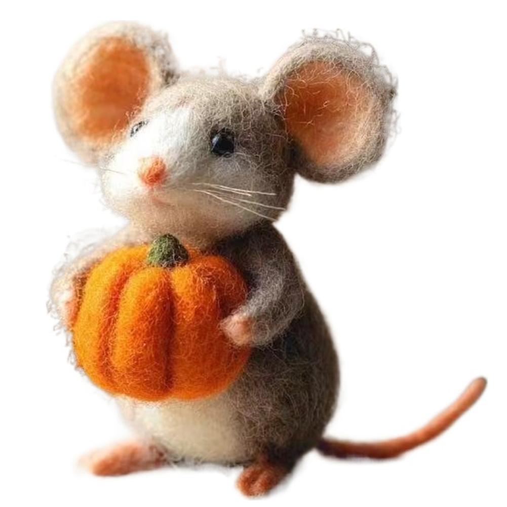 

2025 Хэллоуин Милая Тыква Мышь Фетровое Готовое Изделие Семейная Праздничная Атмосфера Украшение Высокое Качество Милые Призрачные Подарки