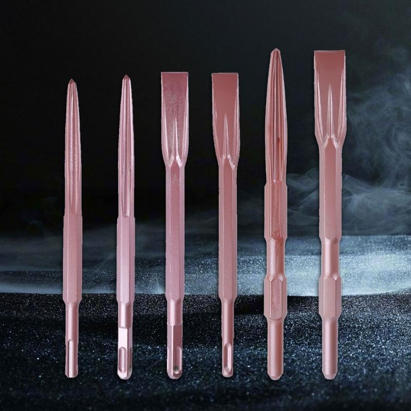 Professional Electric Hammer Chisel Rose Gold Brick Wall Opening Drilling Bit for Drilling Chiseling Accessories
