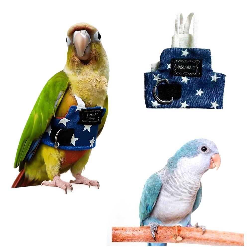 With Leash Parrot Flying Harness Cowboy Bird Walking Suit  for Parakeet Outdoor Flying Training