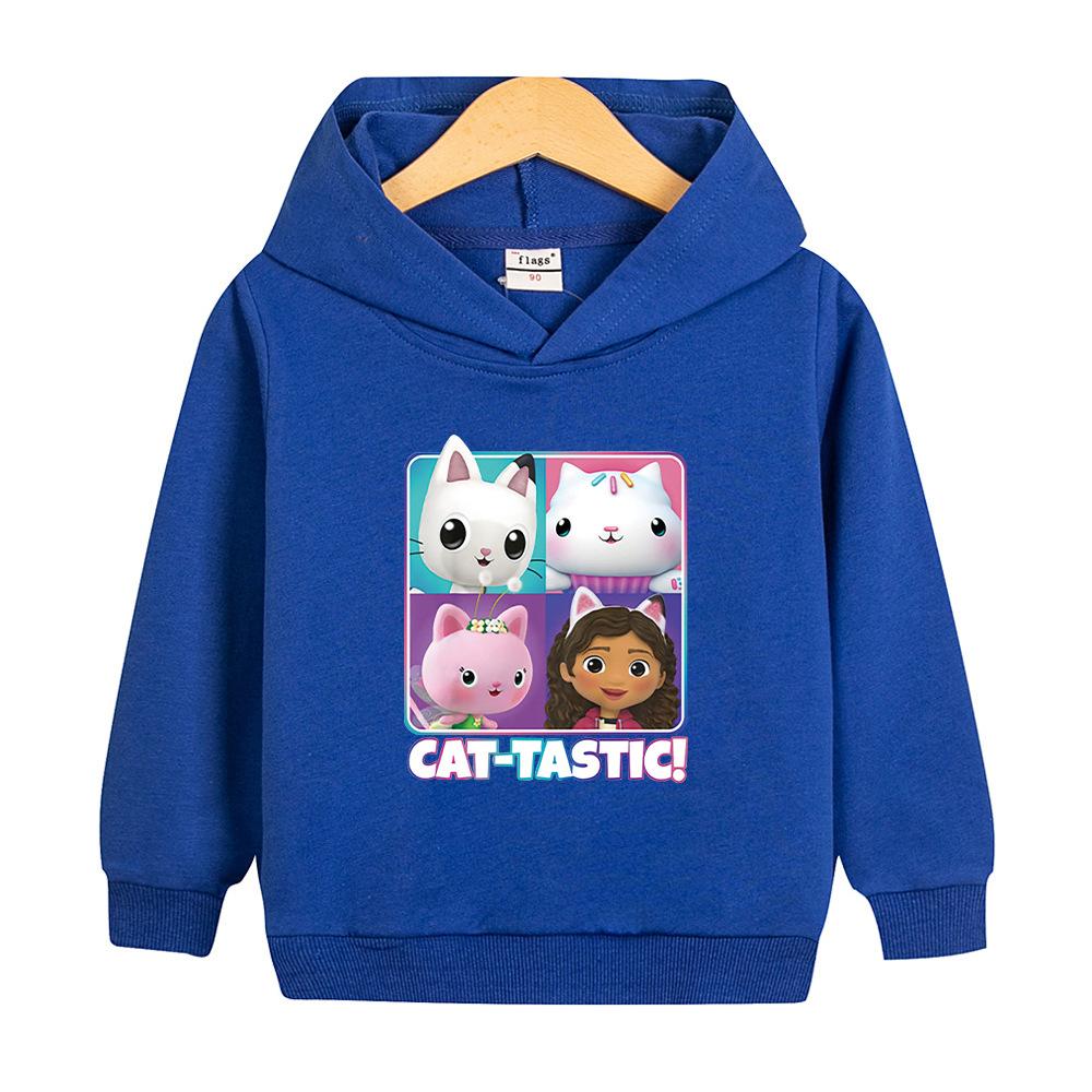 Kids Fall and Winter Outdoor Casual Warm Hooded Sweatshirt Girls Cartoon Cute Gabby's Dollhouse Printed Comfortable Soft Hoodie