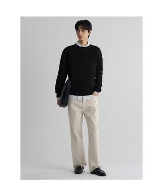 High-Density Fine Cotton Round Knit Black
