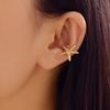 Starfish Ear Armor Ear Bone Clip for Women Simple Shell Floral No Ear Hole Bony Ring Ear Clip Beach Holiday Zircon Gift