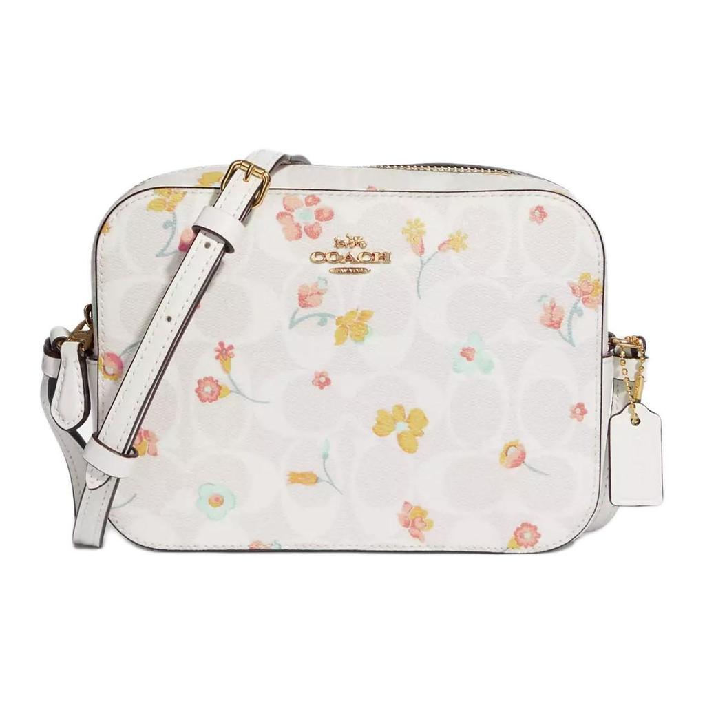 COACH Camera Leather Camera Bag Crossbody Bag Small Women's White C8700-IMCAH
