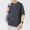 Men's Loose Fit Minimalist Crew Neck Solid T-Shirt, Summer Short Sleeve