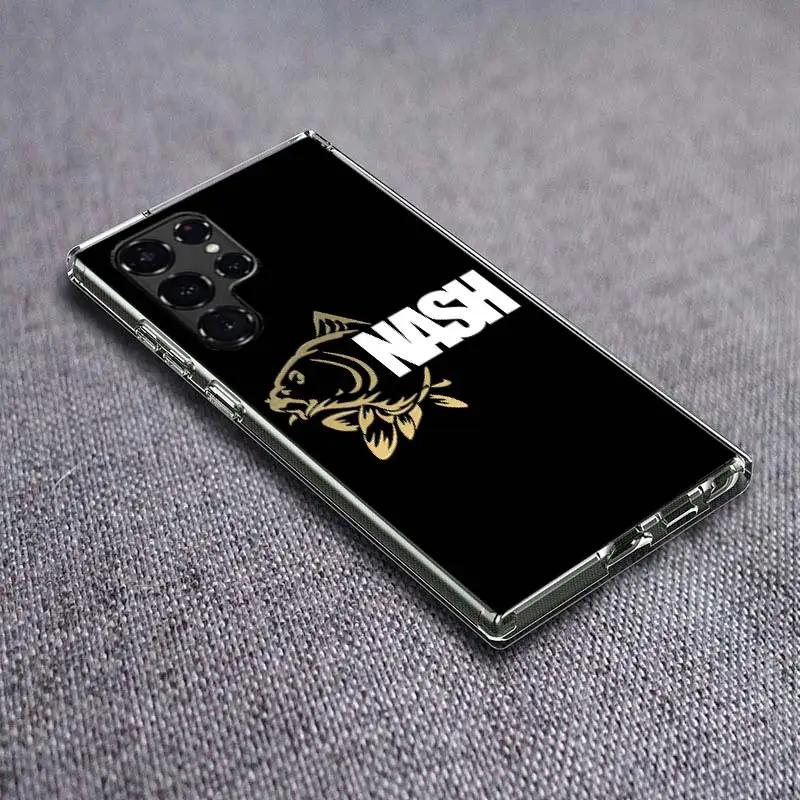 Nash Fishing Logo Clear Phone Case for Samsung Galaxy S21 Plus S24 S23 S20 FE S22 S26 Ultra S25 Edge TPU Capa Cases Cover Shockp