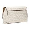 Michael Kors Logo Print Magnetic Closure Leather Trim Crossbody Bag Medium Women crossbody bag White 35H8GTTC6B-VANILLA
