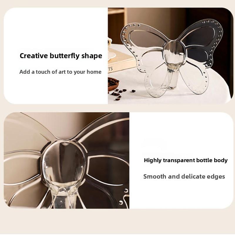 Clear Acrylic Butterfly Vase Acrylic Frame Vase Art Deco Decoration for Consoles and Various Desktops Housewarming Gifts