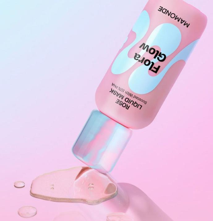Mamonde Floral Glow Rose Liquid Mask 80ml | Radiance-Boosting Wash-Off Gel Mask