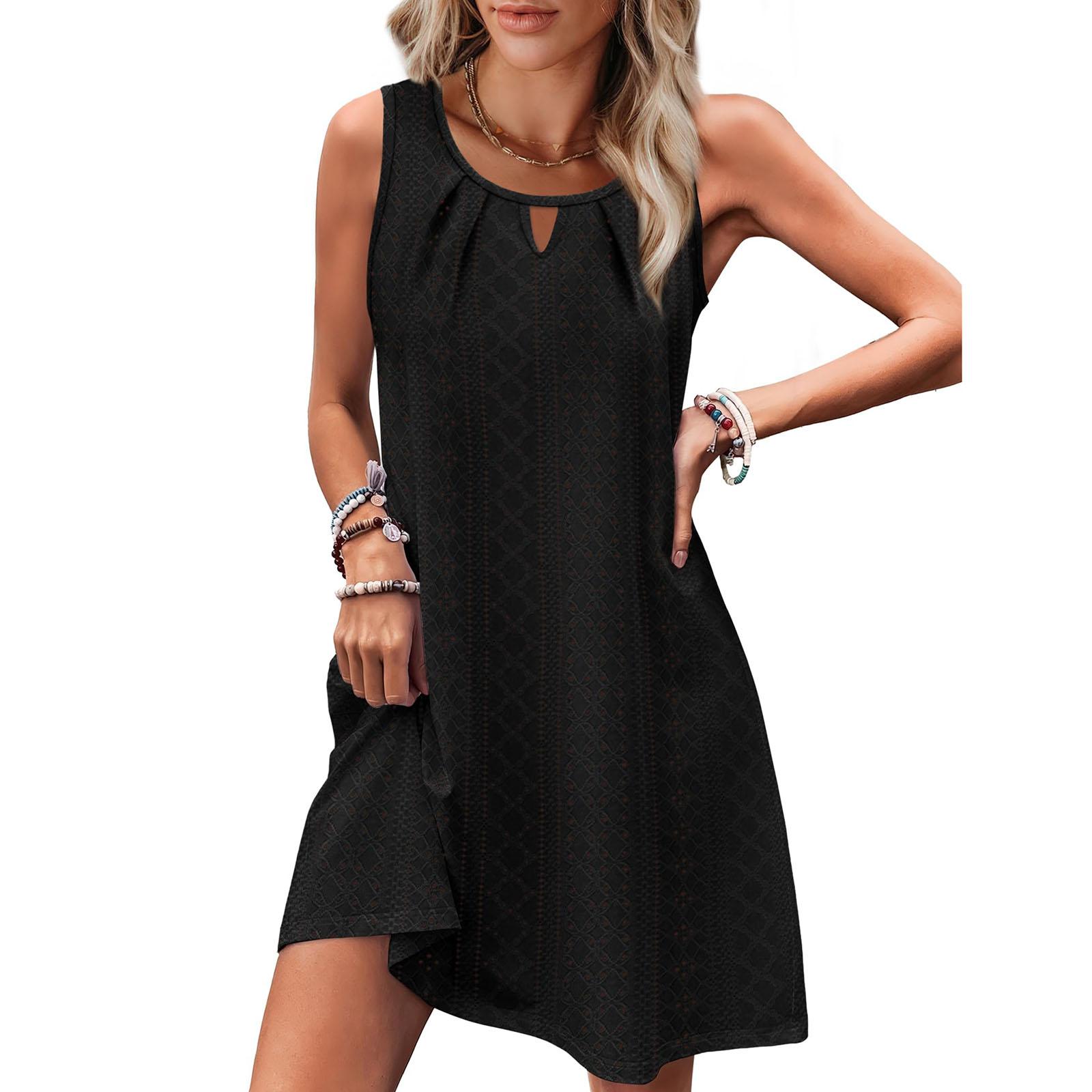 Женское повседневное открытое безрукавное платье для пляжа L