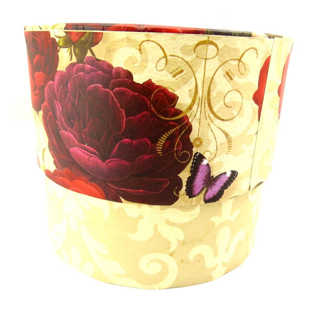 Les Trésors De Lily [K5075] - Set aus 3 stapelbaren Dosen 'Botanischer Garten' rot-beige