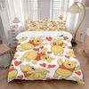 3-teiliges Set Pooh Herzen1 Stück Bettbezug+2 Stück Kissenbezug, ohne Füllung, bedruckte Bettwäsche, Ganzjahres-Schlafzimmer-Ausstattung028