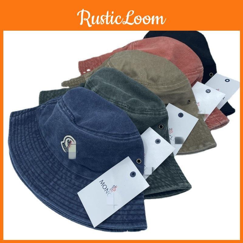 Retro Brim Large Fisherman Cap Sun Hat With Waterwashed Cotton For Outdoor Use