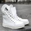 Fashion Autumn Men Boots Leather Warm Ankle Boots Casual High Top Waterproof Motorcycle Shoes Top  High Quality Shoes