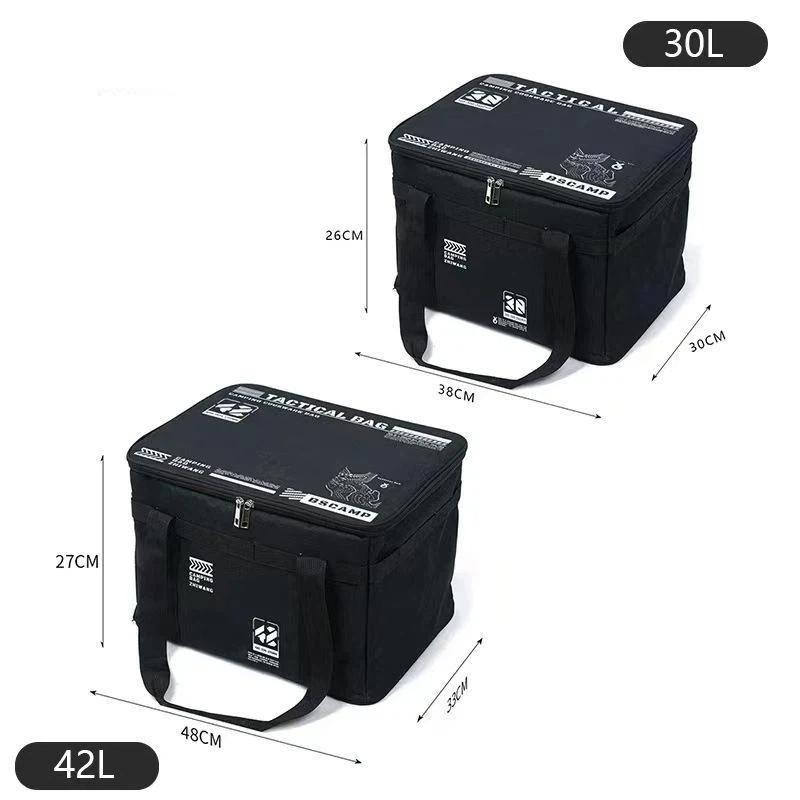 30/42/56L Foldable Insulated Camping Bag Waterproof Tactical Outdoor Storage Box for Road Trips Hiking Picnic