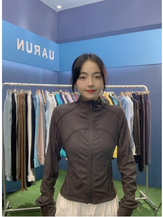 Осенняя женская облегающая спортивная куртка на молнии с воротником-стойкой XXXL