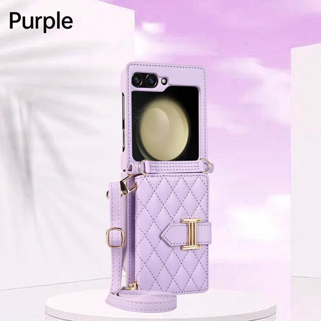 Card Wallet Leather Phone Case for Samsung Galaxy Z Flip3 5G for Galaxy Z Flip4 5G for Galaxy Z Flip5 5G Back Protection Cover