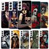 Catrina Beautiful Rose Girl Skull Cover Phone Case For Samsung Galaxy S26 S25 Edge S24 Ultra S23 S22 Plus S21 S20 FE Soft Fundas