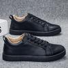 Men's Shoes Luxury Leather Casual Shoes Sneakers Youth Student Skateboard Shoe Business Leather Shoes for Men Tenis 2025